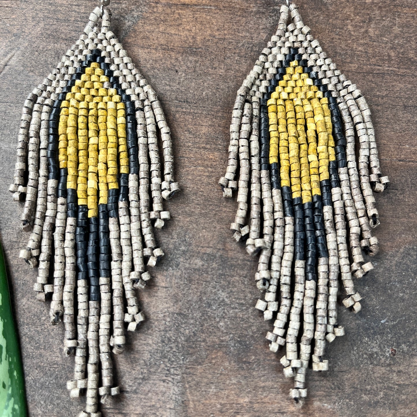 Lightweight Fringe Earrings in Diamond Shaped Design