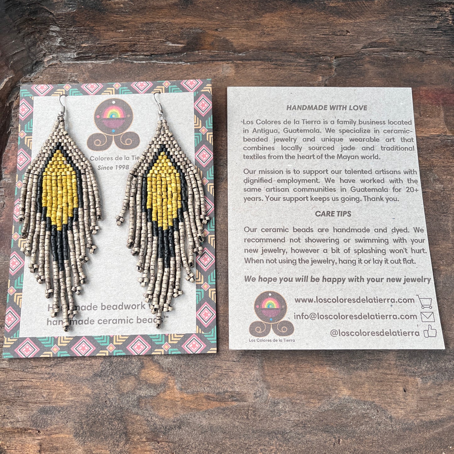 Lightweight Fringe Earrings in Diamond Shaped Design