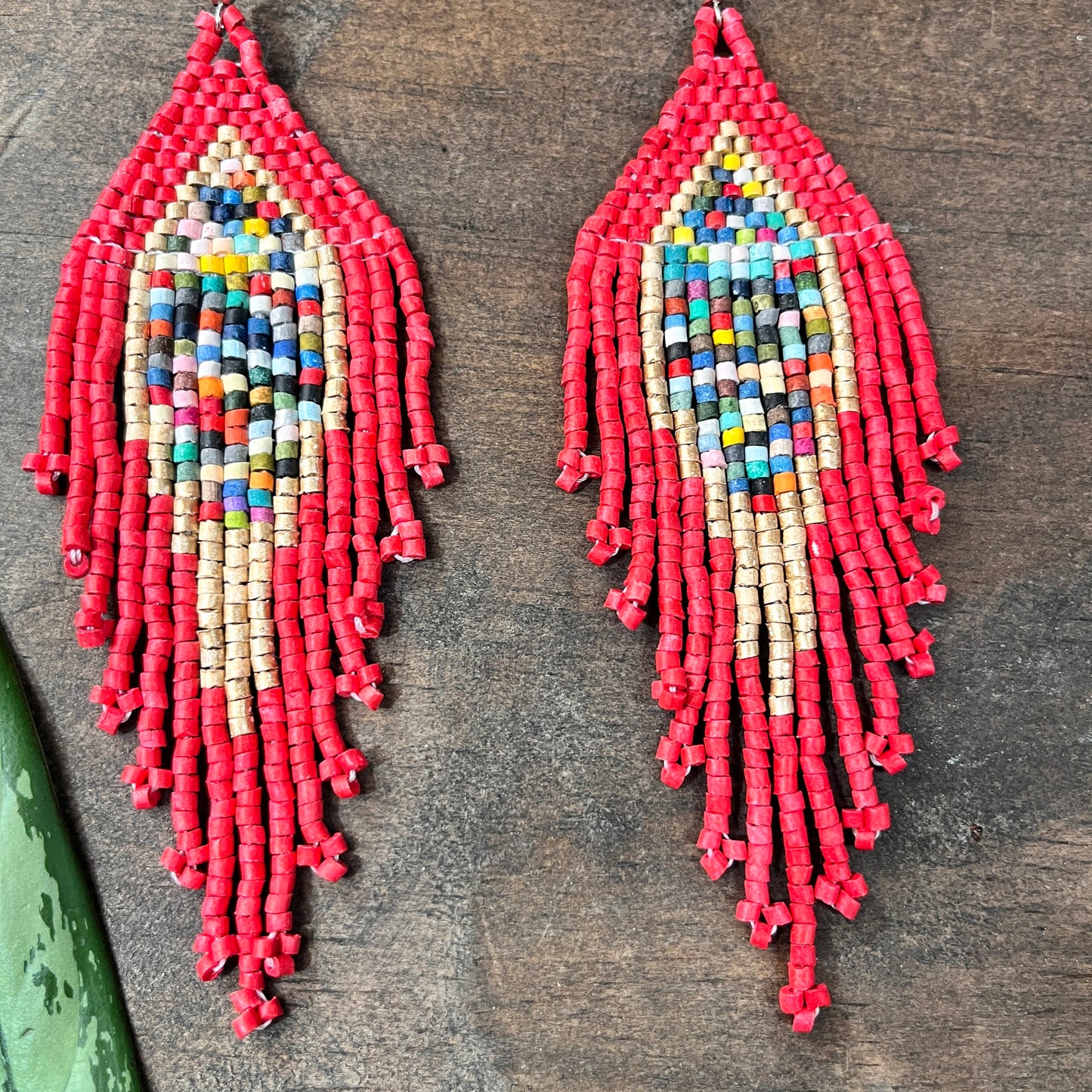 Lightweight, Fringe Earrings - Tikal Diamond