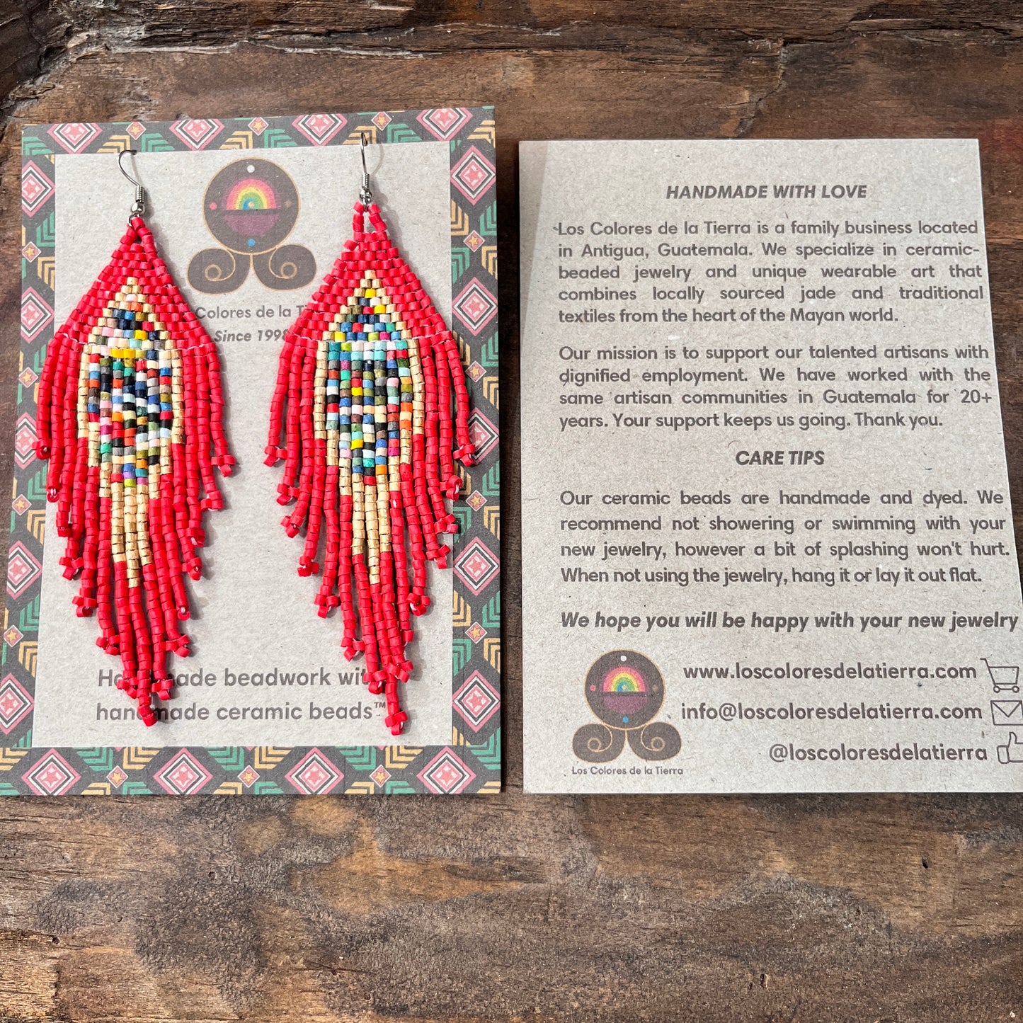 Lightweight Fringe Earrings in Diamond Shaped Design