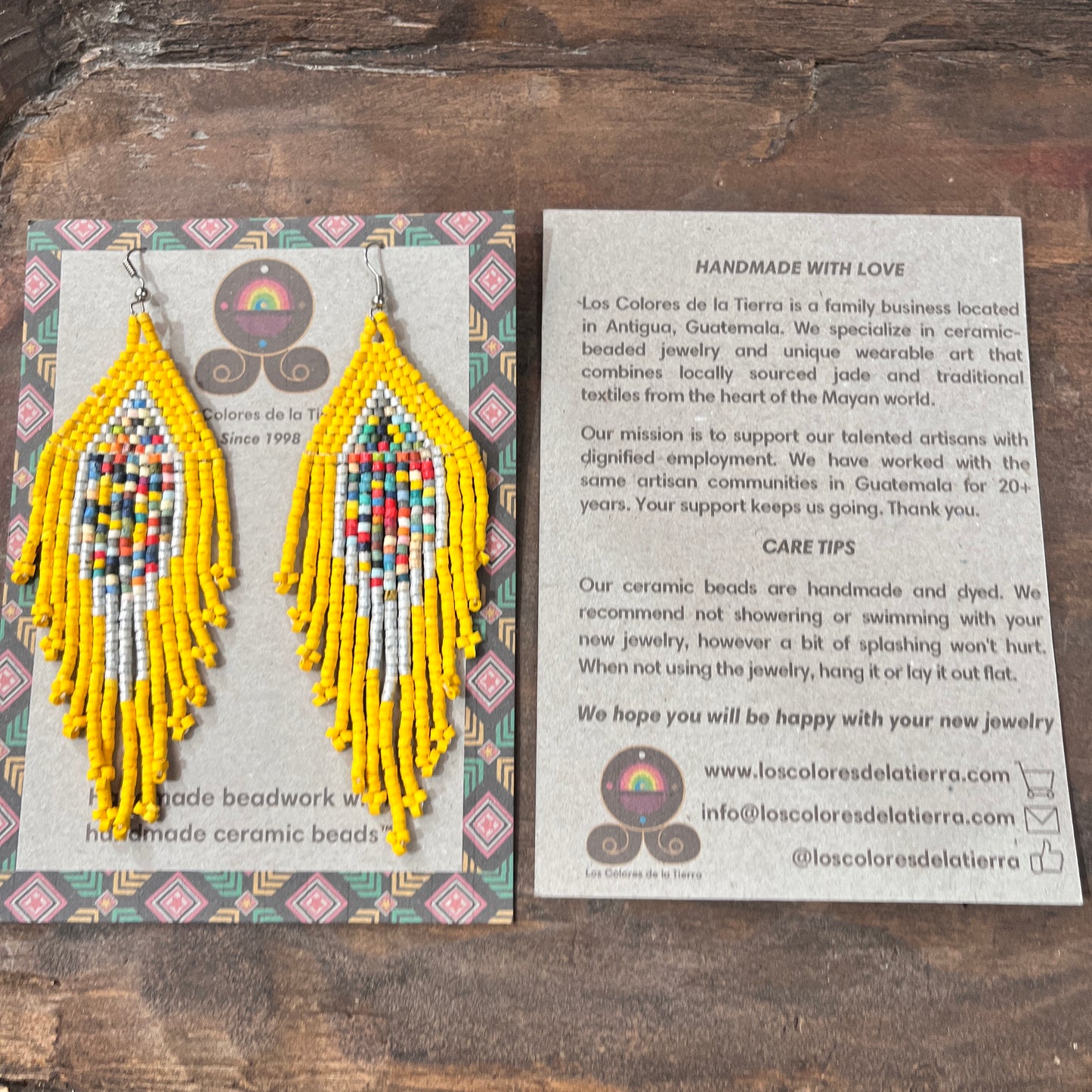 Lightweight Fringe Earrings in Diamond Shaped Design