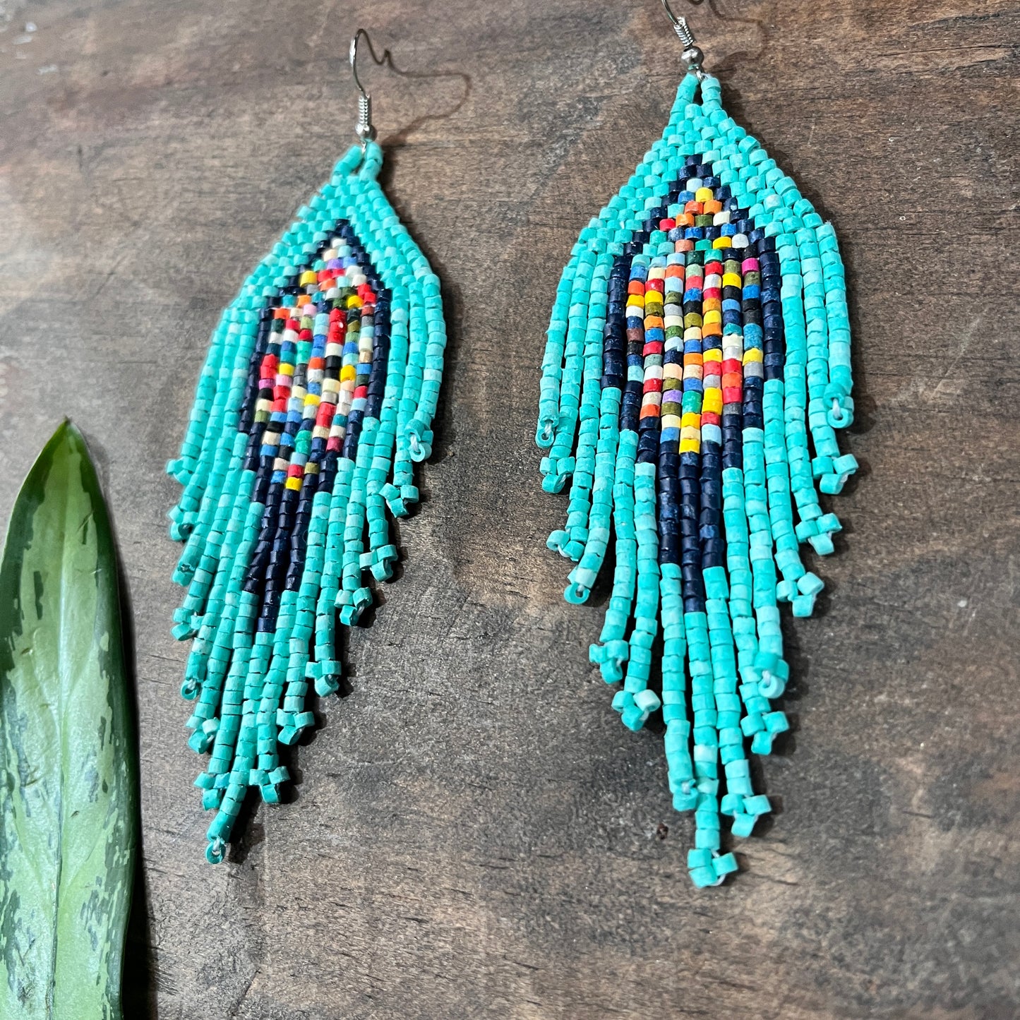Lightweight Fringe Earrings in Diamond Shaped Design
