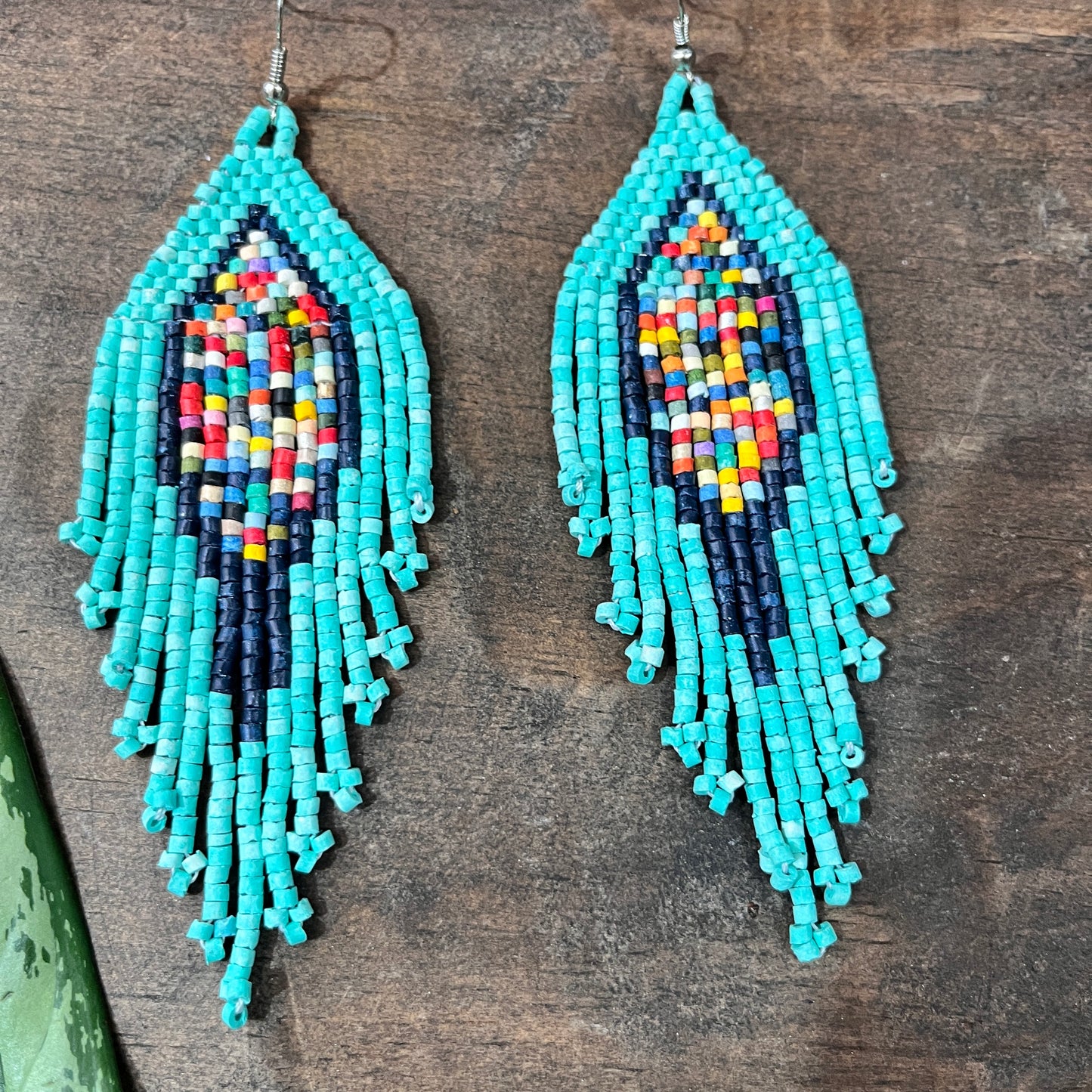 Lightweight Fringe Earrings in Diamond Shaped Design