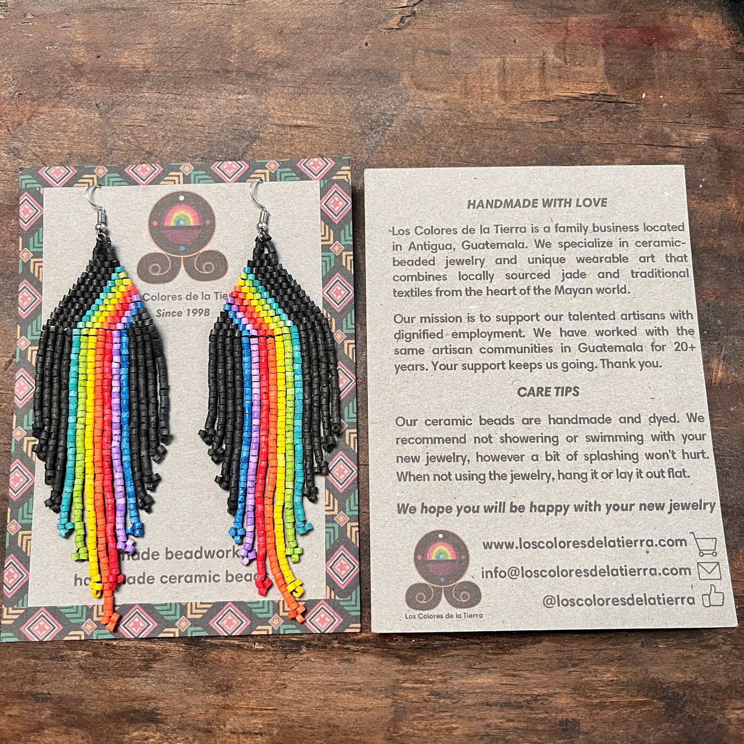 Rainbow Earrings in Symmetrical Design