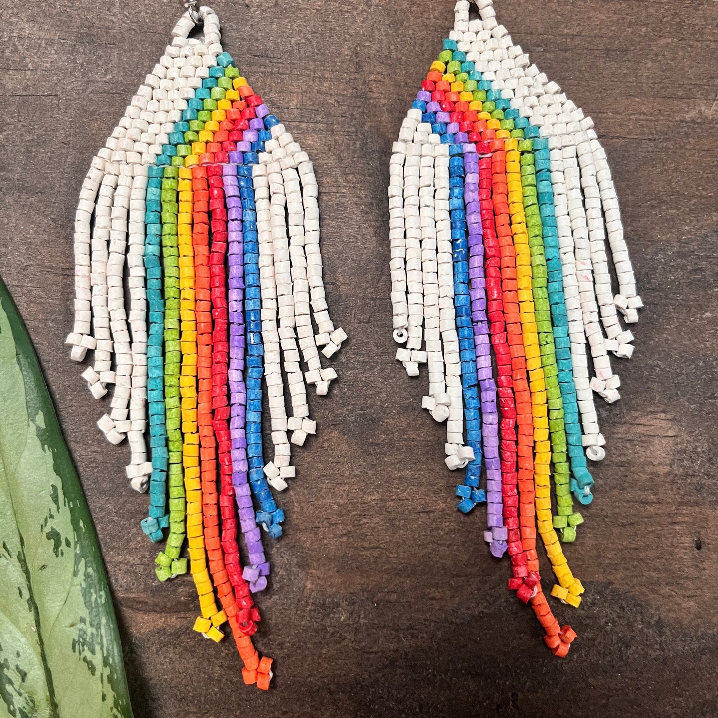 Rainbow Earrings in Symmetrical Design