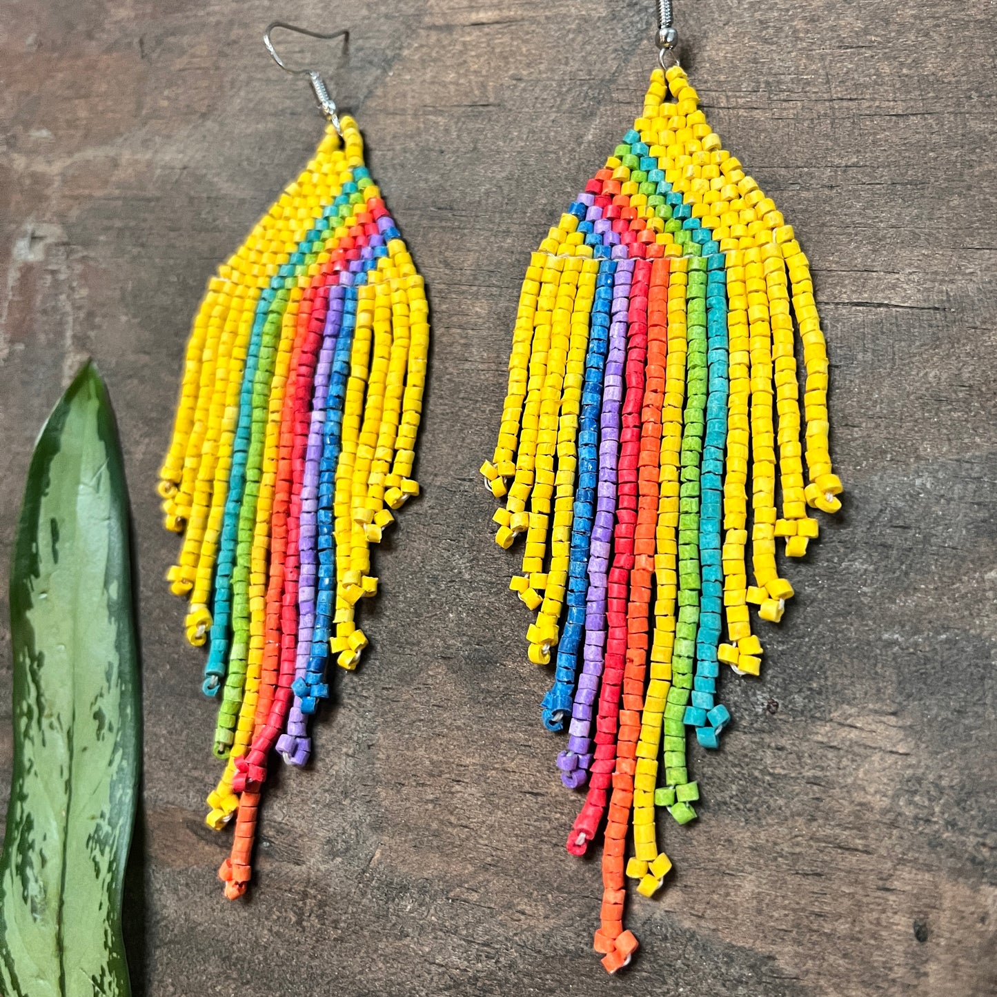 Rainbow Earrings in Symmetrical Design