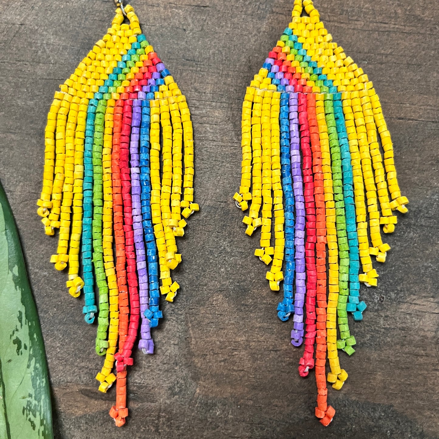 Rainbow Earrings in Symmetrical Design