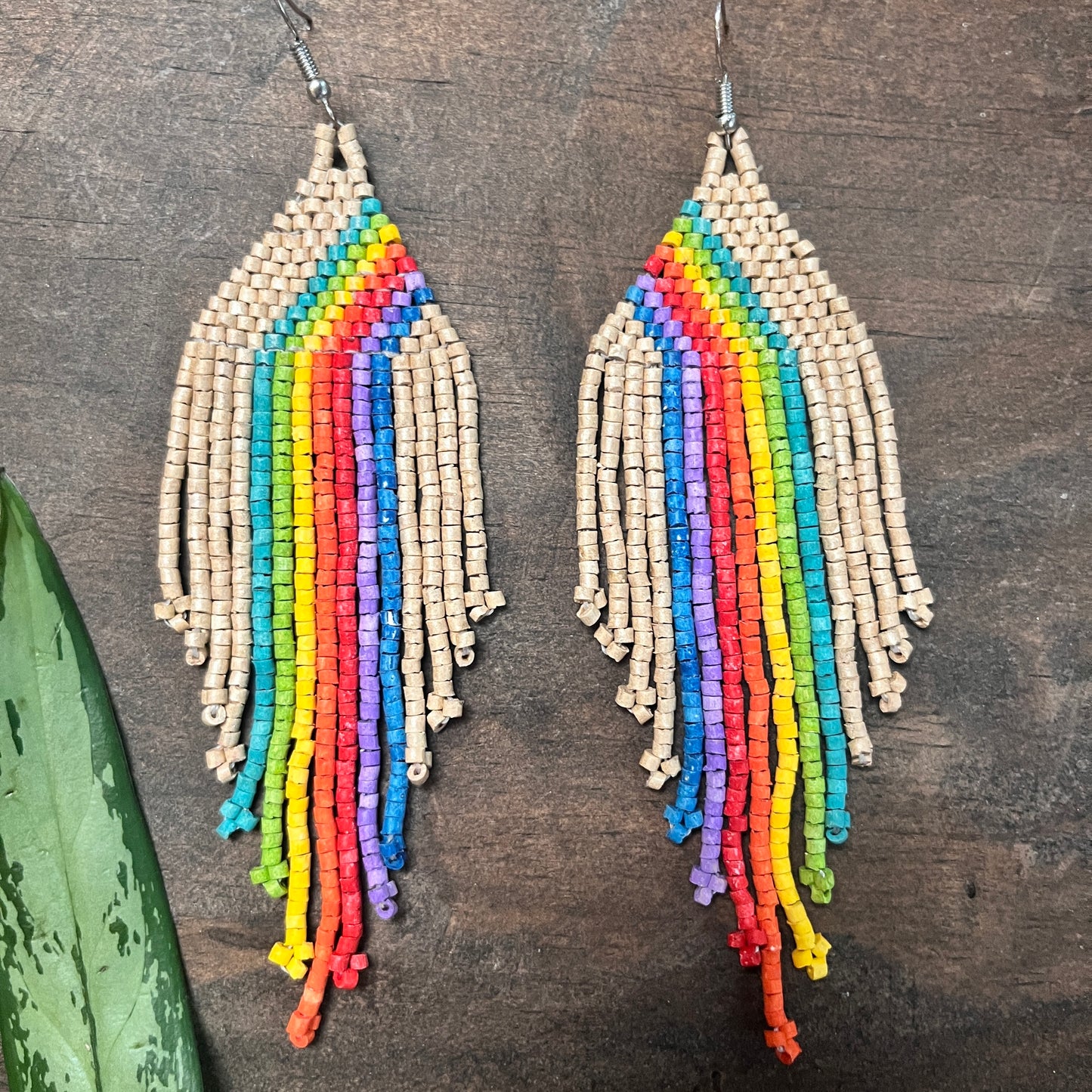 Rainbow Earrings in Symmetrical Design