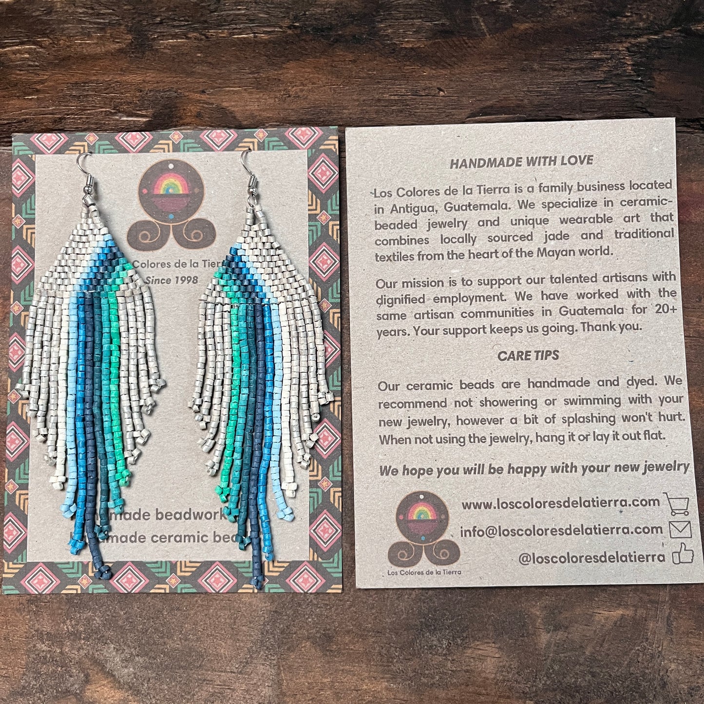 Rainbow Earrings in Symmetrical Design