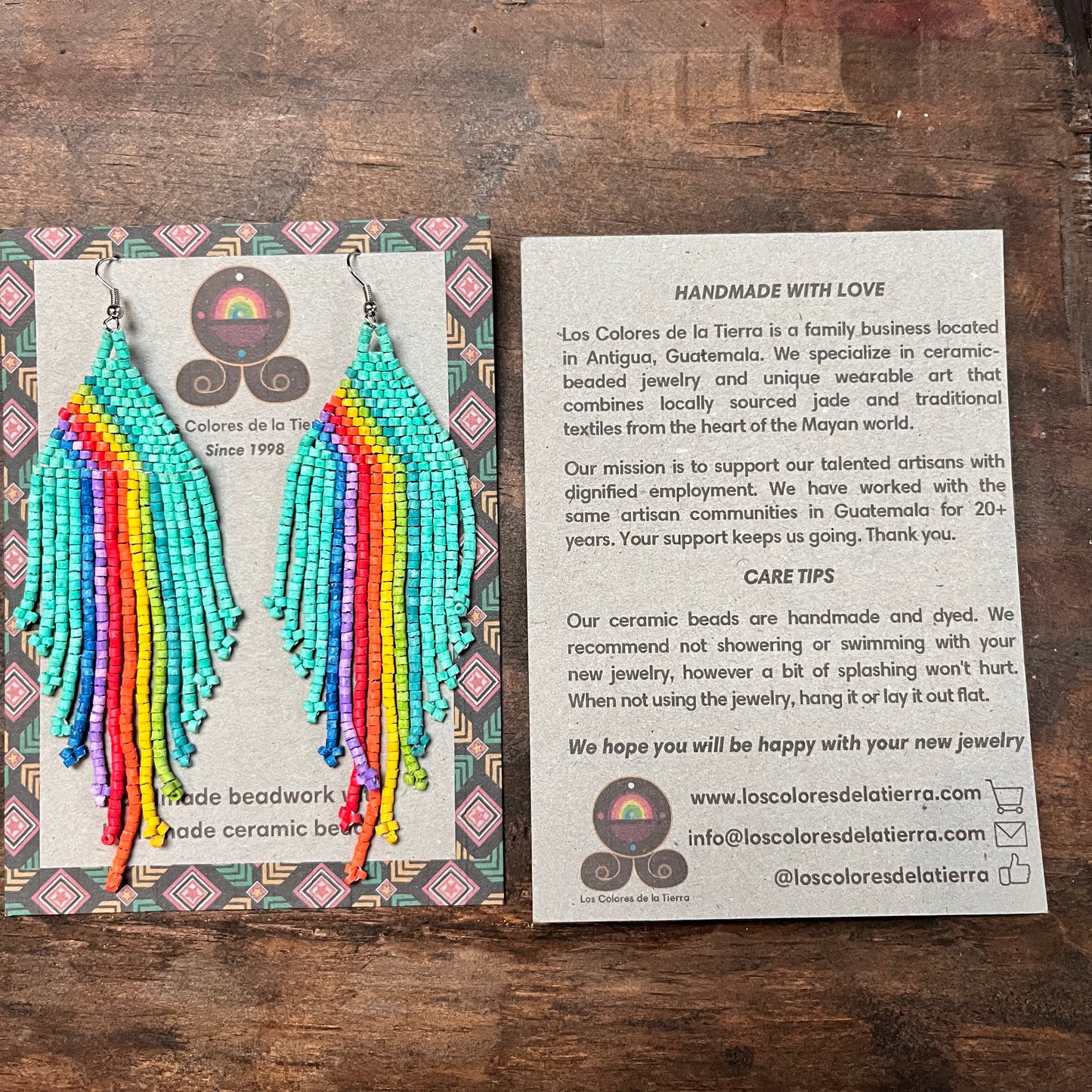 Rainbow Earrings in Symmetrical Design