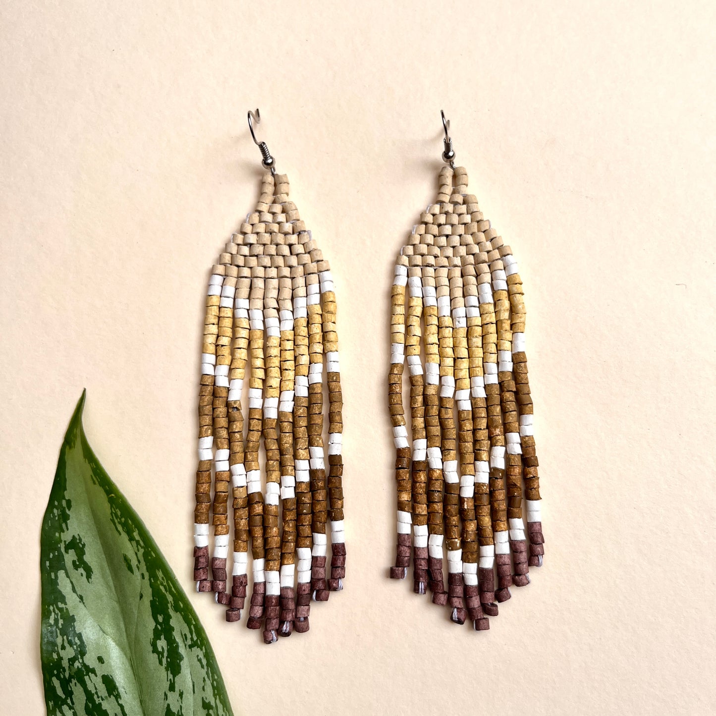 Aretes Flecos Cinco Flechas, Cinco Tonos - "Flechas Tikal"