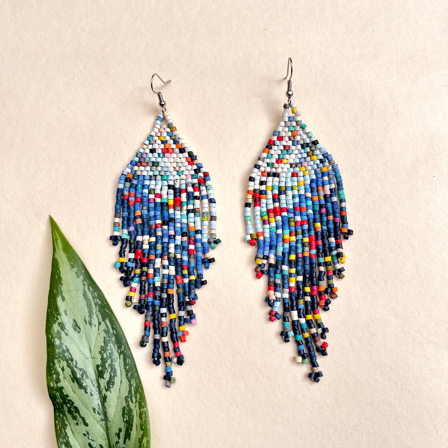 Lightweight Statement Earrings Handmade Ceramic Beads