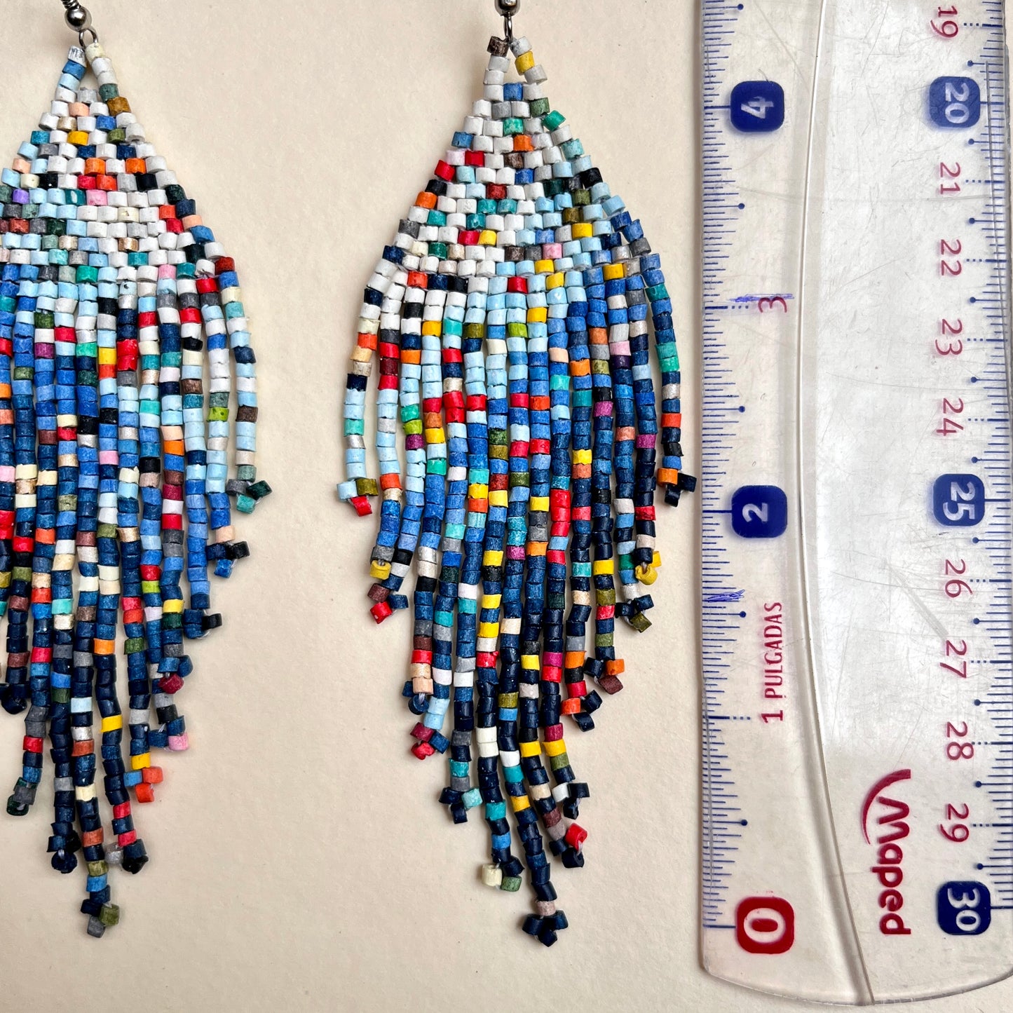 Lightweight Statement Earrings Handmade Ceramic Beads