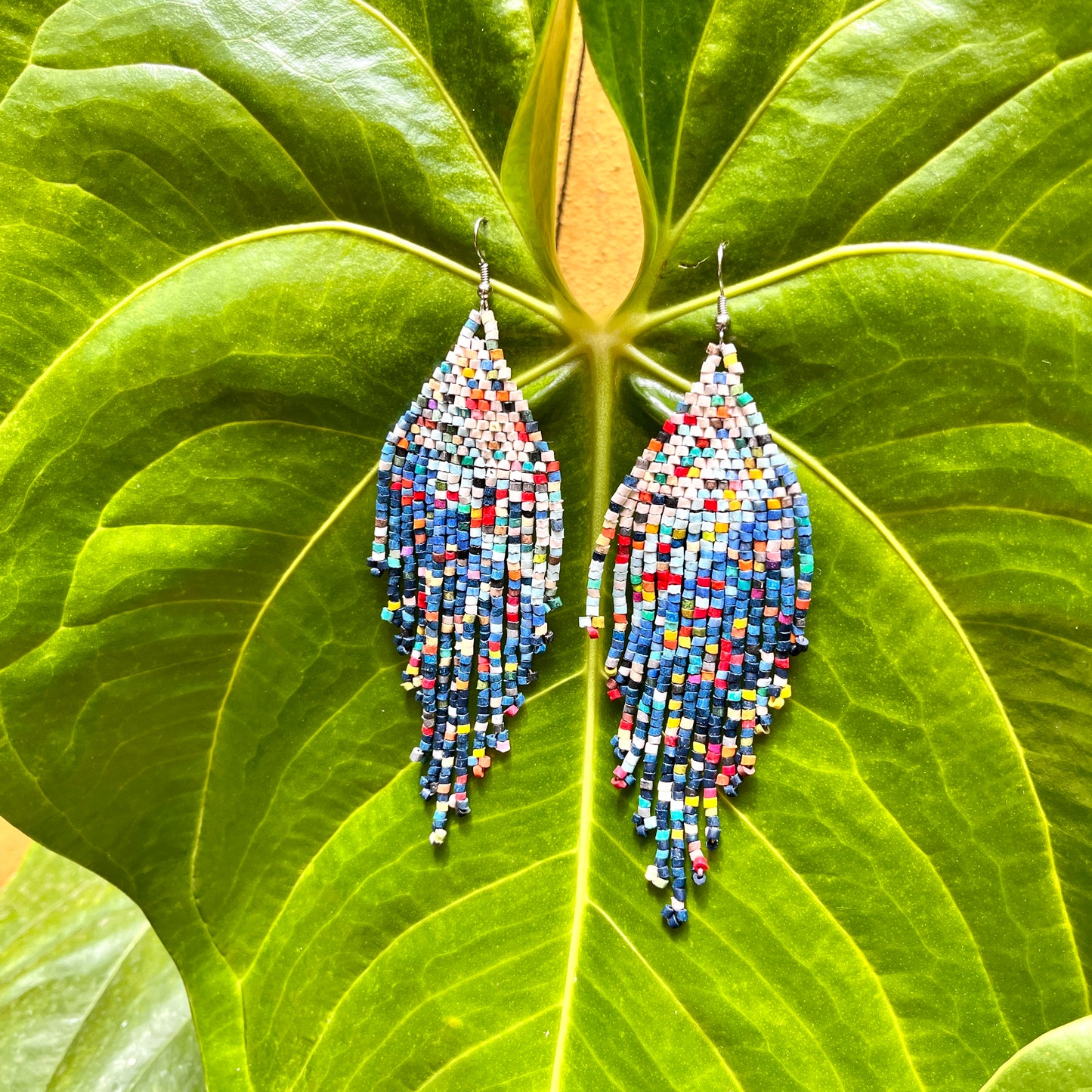 Lightweight Statement Earrings Handmade Ceramic Beads