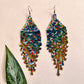 Light, Statement Earrings - "Lean Tikal Synergy Rainbow"