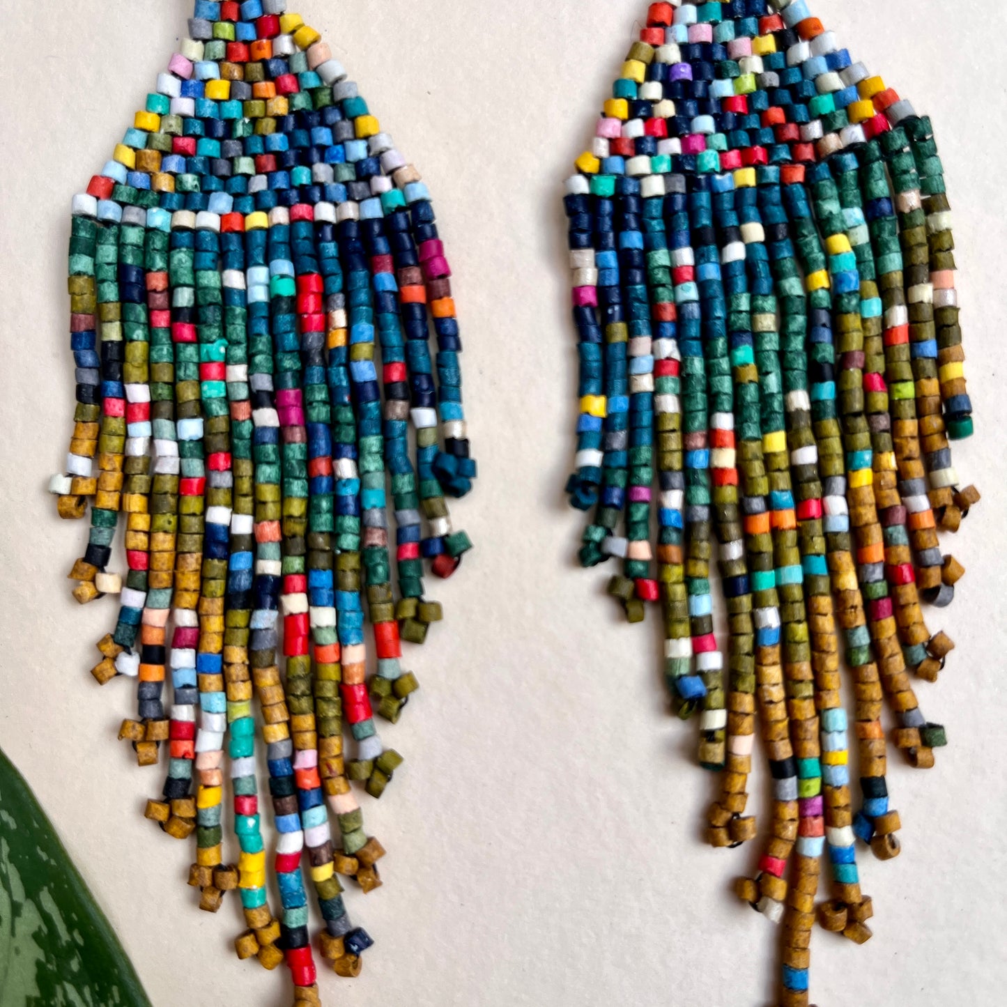 Light, Statement Earrings - "Lean Tikal Synergy Rainbow"