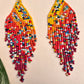 Light, Statement Earrings - "Lean Tikal Synergy Rainbow"