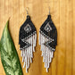 Beaded, Fringe Earrings - Slim Tikal Lightning