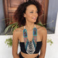 Woven, Vintage Textile Necklaces - "Vintage Patzun Long"
