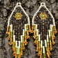 Pendientes colgantes largos con cuentas - "Tikal Spot", hechos a mano