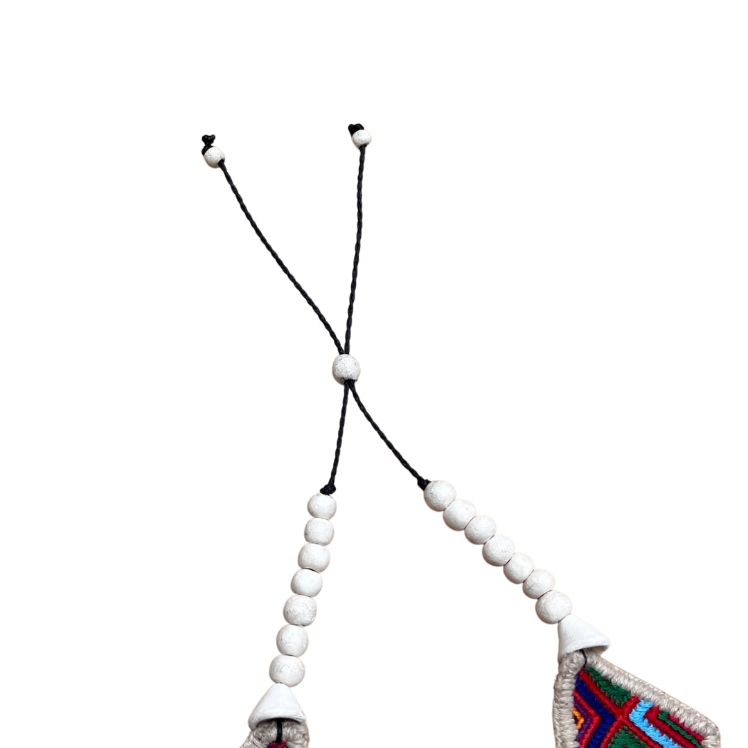 Woven, Vintage Textile Necklaces - "Vintage Patzun Long"