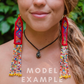 Lightweight, Embroidery, Beaded, Dangle Earrings - "Itzá", handmade