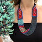 Collares Textiles Ceremoniales - "Aguacatán Azules"