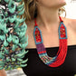 Collares Textiles Ceremoniales - "Aguacatán Rojos"