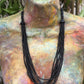 Beaded Strand Necklace Choker 2in1 - "Cascada", handmade