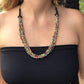 Beaded Strand Necklace Choker 2in1 - "Cascada", handmade