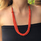 Beaded Strand Necklace Choker 2in1 - "Cascada", handmade