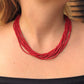 Beaded Strand Necklace Choker 2in1 - "Cascada", handmade