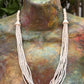 Beaded Strand Necklace Choker 2in1 - "Cascada", handmade