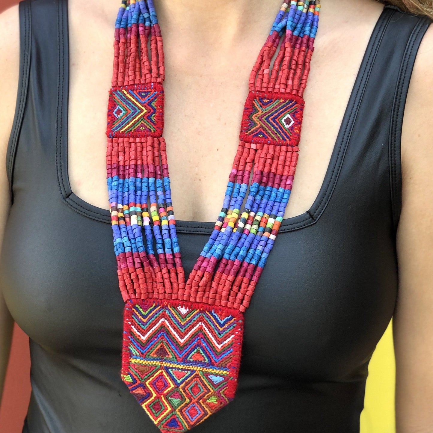 Ceremonial Textile Necklaces with Pompon - "Korbata"
