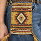 Beaded crochet, Phone Pouch, Messenger Bag - "Colores", handmade