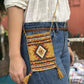Beaded crochet, Phone Pouch, Messenger Bag - "Colores", handmade