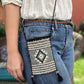 Beaded crochet, Phone Pouch, Messenger Bag - "Colores", handmade