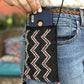 Beaded crochet, Phone Pouch, Messenger Bag - "Colores", handmade