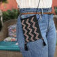 Beaded crochet, Phone Pouch, Messenger Bag - "Colores", handmade