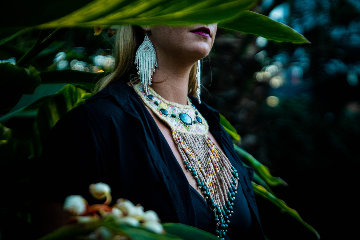 Exclusivo Collar de Jade con Textil Vintage - "K'abel"