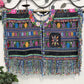 Shawl Poncho with Fringes - "Huipil Flor"