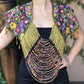 Huipil - Verde Floral    (M/L)