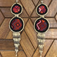 Embroidery, Beaded, Dangle Earrings - "Tulum", handmade