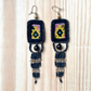 Bordados, Cuentas, Pendientes Colgantes con Jade - "Copán Jade", hecho a mano