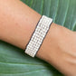 Pulsera tejida con cuentas - "Tejido", hecha a mano