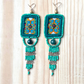 Bordados, Cuentas, Pendientes Colgantes con Jade - "Copán Jade", hecho a mano