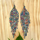 Aretes con flecos y cuentas - "Slim Tikal Jun"