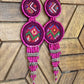 Embroidery, Beaded, Dangle Earrings - "Tulum", handmade