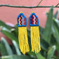 Bordados, Cuentas, Pendientes colgantes - "Palenque", hecho a mano