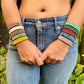 Pulsera tejida con cuentas - "Tejido", hecha a mano
